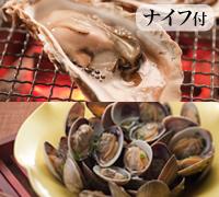 厚岸産　牡蠣とあさりのお得セット【牡蠣ナイフ付き】